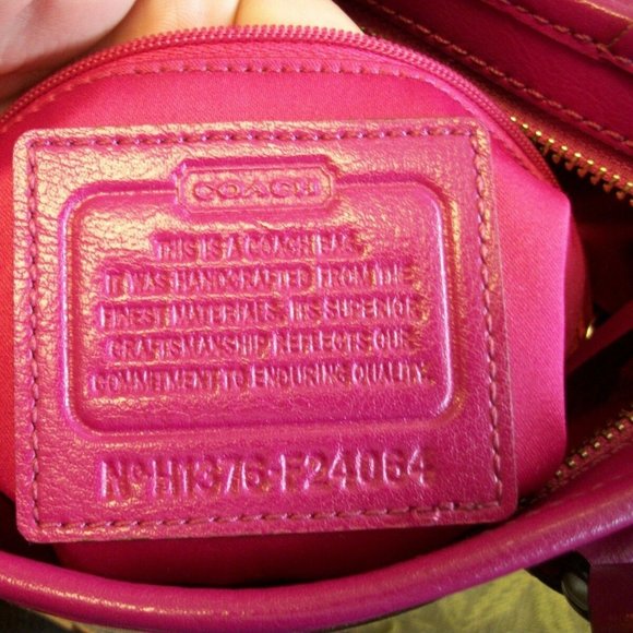 Coach Daisy Outline Mia Tote Khaki/Magenta - Picture 3 of 8